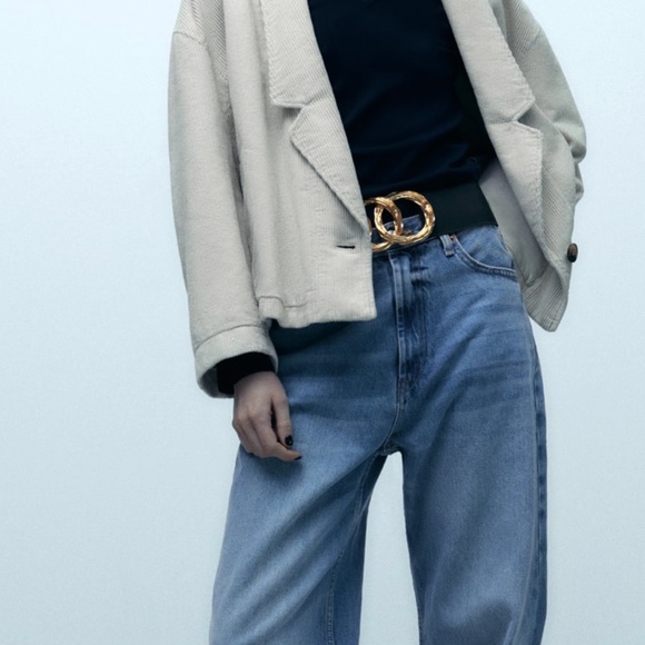 Zara limited edition metallic buckle belt